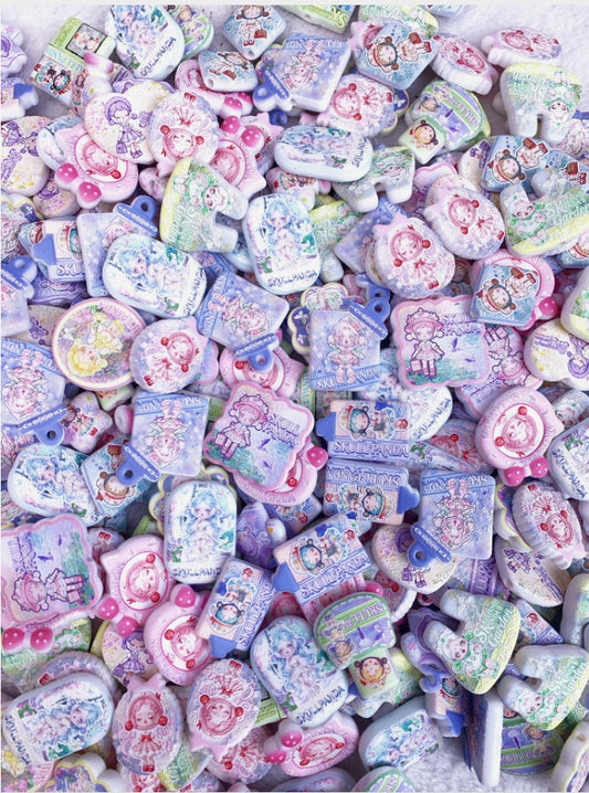 Acrylic Beads MIX-Double-sided printed through holes